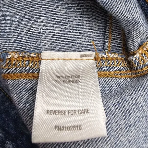 ⭐️Garnet Hill 16 Denim Skirt Knee Length Front Slit Patch Pocket Medium Wash - Picture 6 of 6